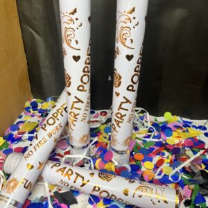 White-Fancy confetti Party popper