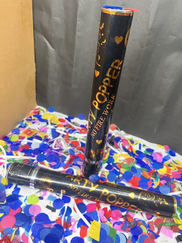 Black-Fancy confetti Party popper