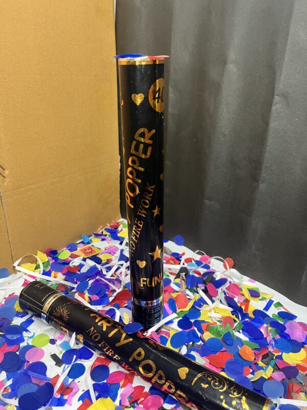 Black-Fancy confetti Party popper