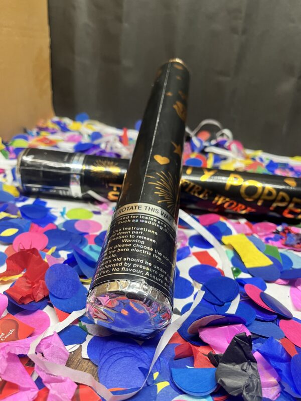 Black-Fancy confetti Party popper