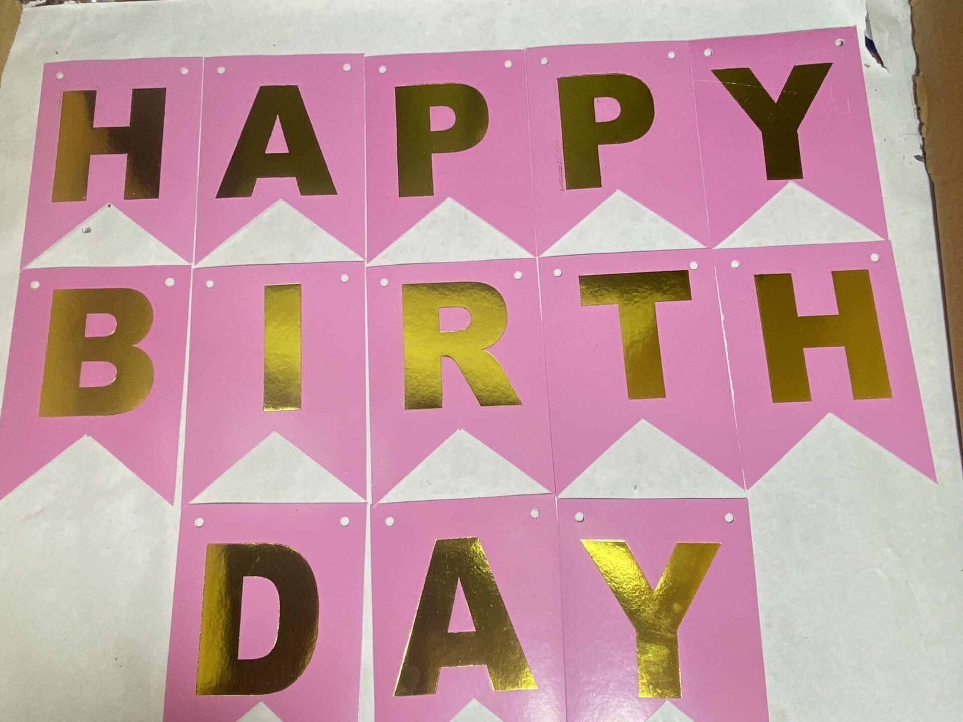 V-cut Birthday Banner